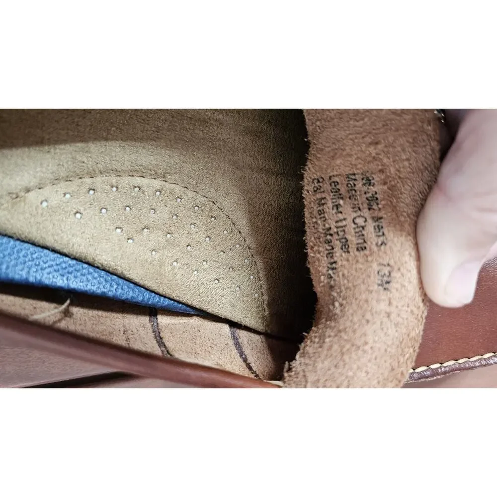 CHAPS RALPH LAUREN Men’s Horsebit Loafers‎ Brown Leather Rubber Soles 13M shoes